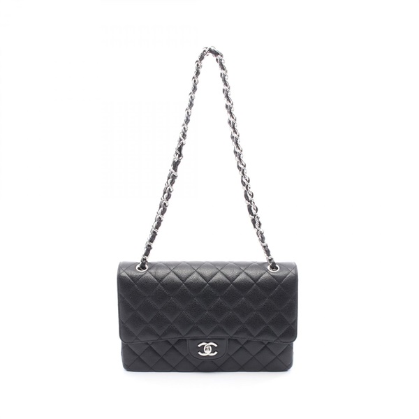 CHANEL Jumbo Matelasse 30 Classic Large Double Flap Shoulder Bag Calfskin SHW