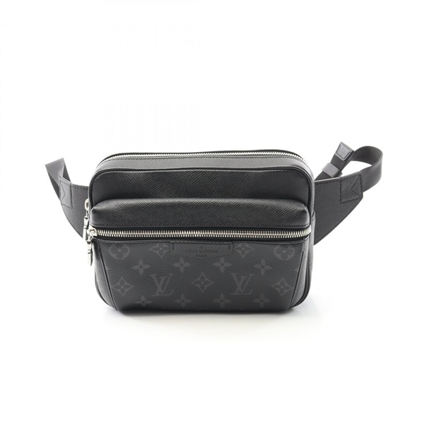 LOUIS VUITTON Bum bag crossbody M30245 Taigarama canvas leather Black Used mens
