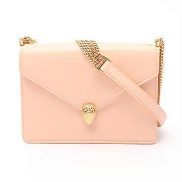 BVLGARI Serpenti Forever Chain Shoulder Bag leather Pink Used Women GHW