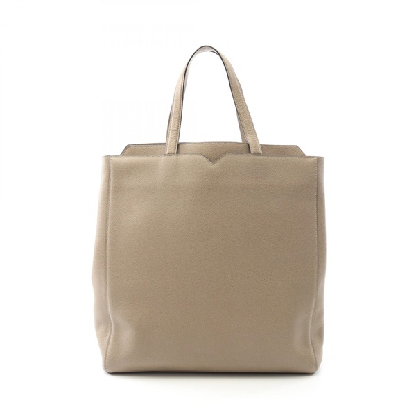 Valextra V line Tote Hand Bag leather Beige Used Women
