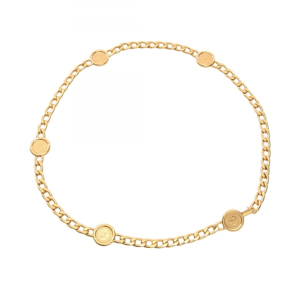 CHANEL COCO Mark Chain belt Gold Plated Gold Used Women CC