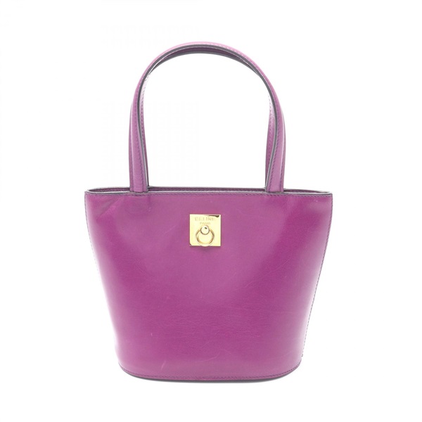 CELINE Mini tote Handbag leather Purple Used Women