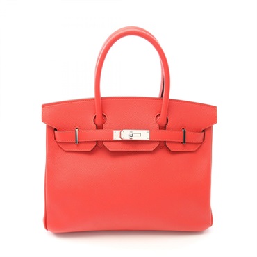 HERMES Birkin 30 Handbag 041701CK Epsom leather Rouge tomate Used Women SHW A
