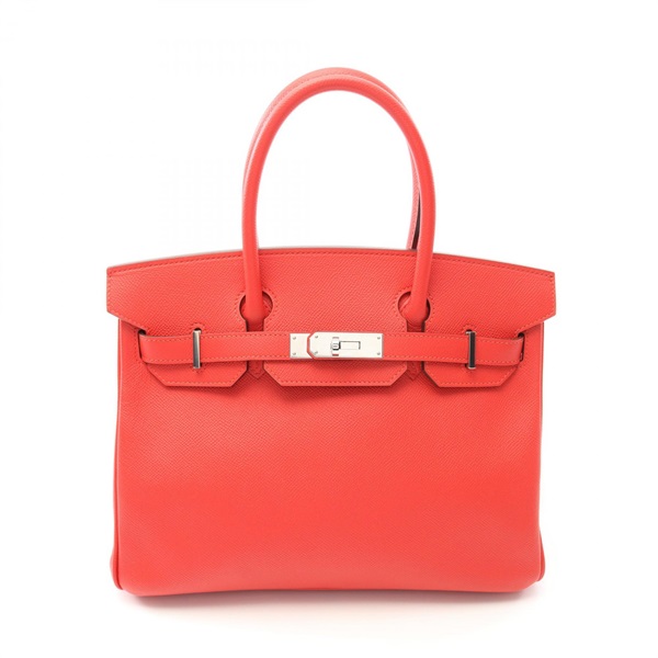 HERMES Birkin 30 Handbag 041701CK Epsom leather Rouge tomate Used Women SHW A
