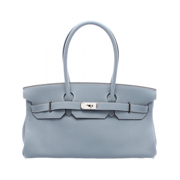 HERMES Shoulder Birkin Shoulder Bag Togo leather Blue lin Used Women SHW Q