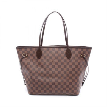 LOUIS VUITTON Neverfull MM Shoulder Tote Bag N51105 Damier canvas leather Ebene