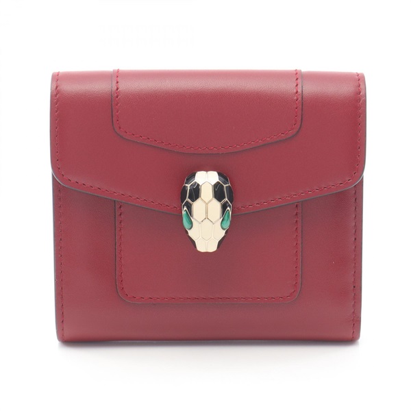 BVLGARI Serpenti Forever Tri-fold wallet 288206 leather Red Used Women