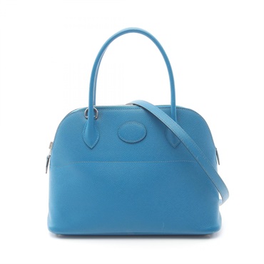 HERMES Bolide 27 Shoulder Handbag R Epsom leather Blue izmir Used Women SHW