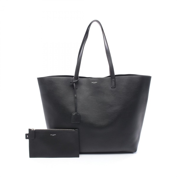 SAINT LAURENT PARIS shopping Tote Bag 600281CSV0J1000 leather Black Used Women
