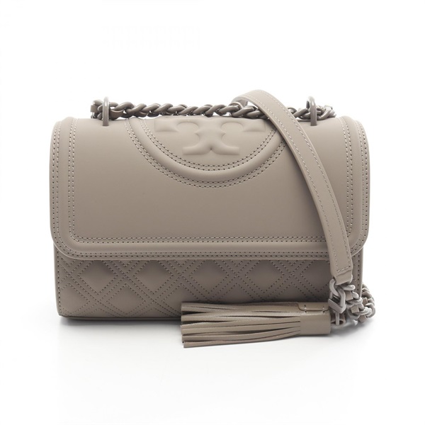 Tory Burch FLEMING Small chain crossbody Shoulder Bag 82562 leather Brown Used