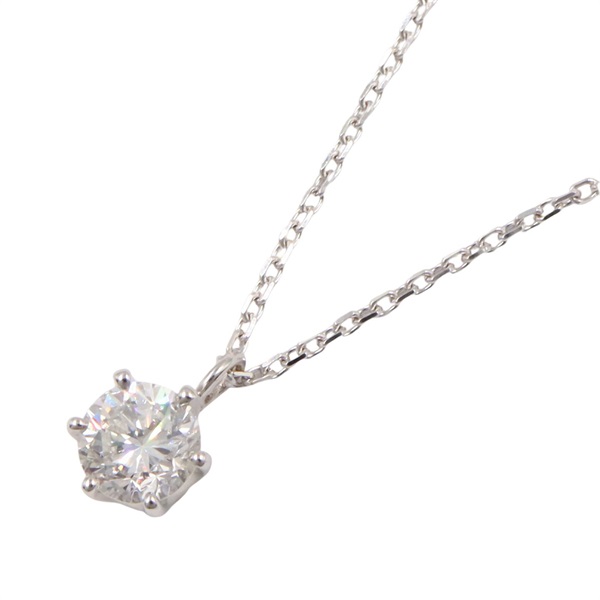 JEWELRY Diamond Pendant Necklace 18KWG White Gold Used 36.5/40cm