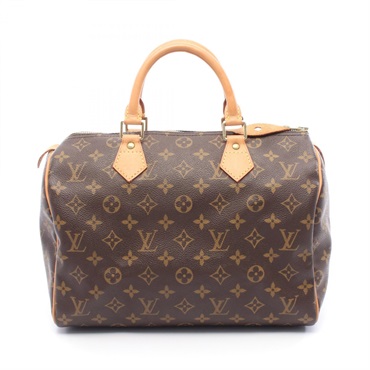 LOUIS VUITTON Speedy 30 Handbag M41526 Monogram canvas leather Brown Used Women