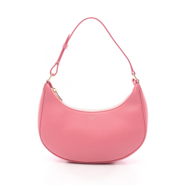 CELINE AVA Medium Ava Shoulder Bag leather Pink Used Women