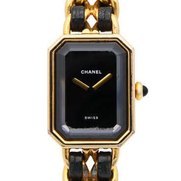 CHANEL Premiere L Wrist Watch H0001 Quartz Gold Plated leather Used Women