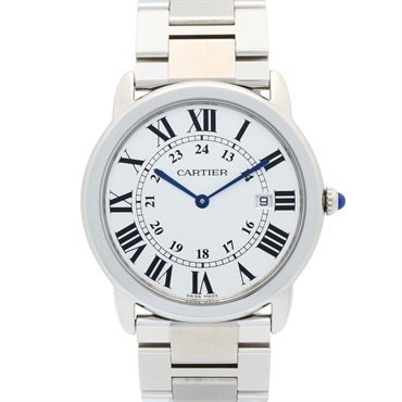 CARTIER Ronde Solo de Cartier LM Wrist Watch W6701005 Quartz SS Used mens