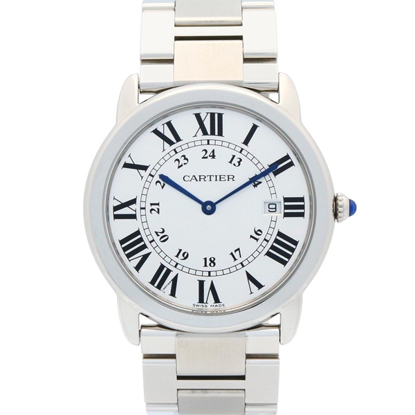 CARTIER Ronde Solo de Cartier LM Wrist Watch W6701005 Quartz SS Used mens
