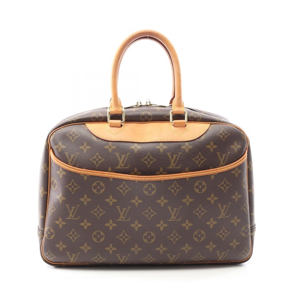 LOUIS VUITTON Deauville Handbag M47270 Monogram canvas leather Brown Used Women
