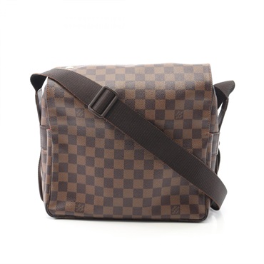 LOUIS VUITTON Naviglio Shoulder Bag N45255 Damier canvas leather Ebene Used LV