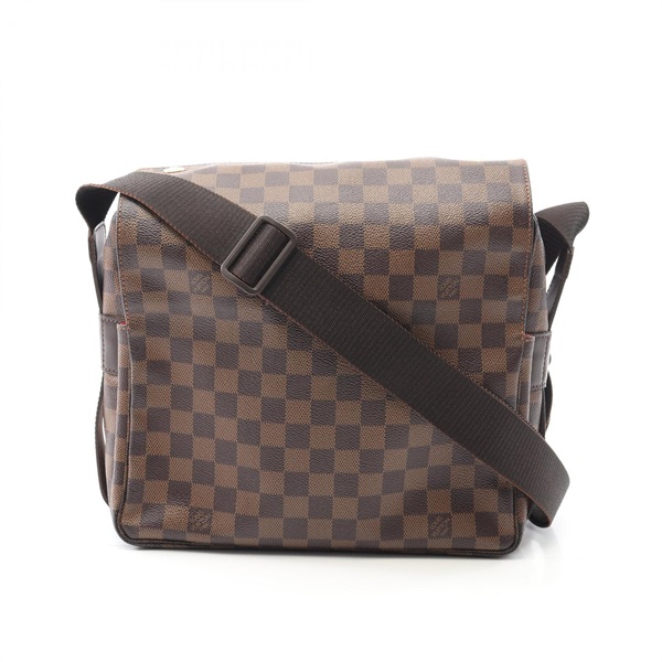 LOUIS VUITTON Naviglio Shoulder Bag N45255 Damier canvas leather Ebene Used LV