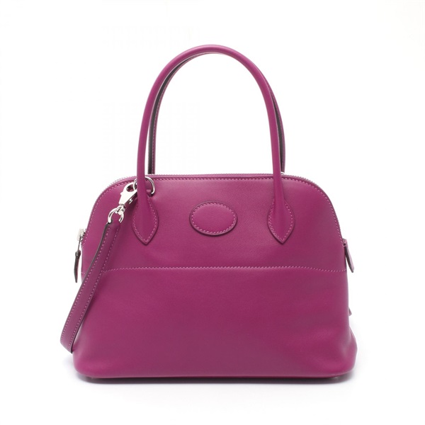 HERMES Bolide27 Shoulder Handbag 047653CK Swift leather Anemone Used Women Y SHW