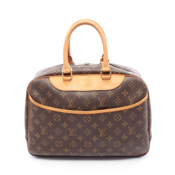 LOUIS VUITTON Deauville Bowling Vanity Handbag M47270 Monogram Canvas Used LV