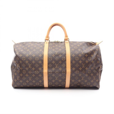 LOUIS VUITTON Keepall 55 Travel Duffle Bag M41424 Monogram Canvas Used LV