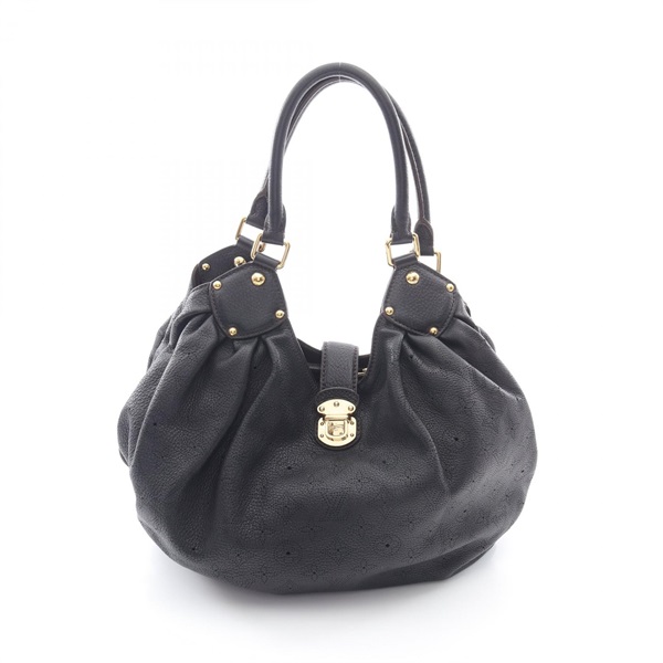 LOUIS VUITTON Mahina L Shoulder Bag M95765 Mahina Leather Black Used LV