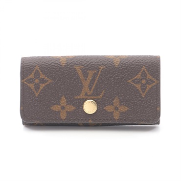 LOUIS VUITTON Multicles 4 Key Holder M69517 Monogram Canvas Brown Used Women LV