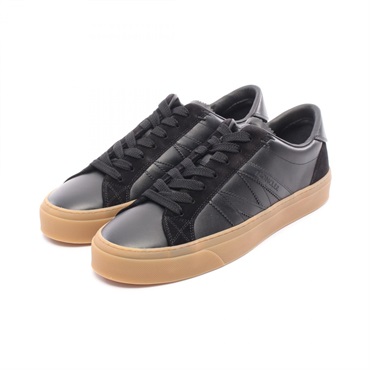 MONCLER MONACO 2 sneakers 4M00060M449899943 leather Suede Black #43 NEW mens