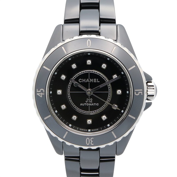 CHANEL J12 Caliber 12.2 1.3 12 Diamond Wrist Watch H9742 Auto ceramic Used Women