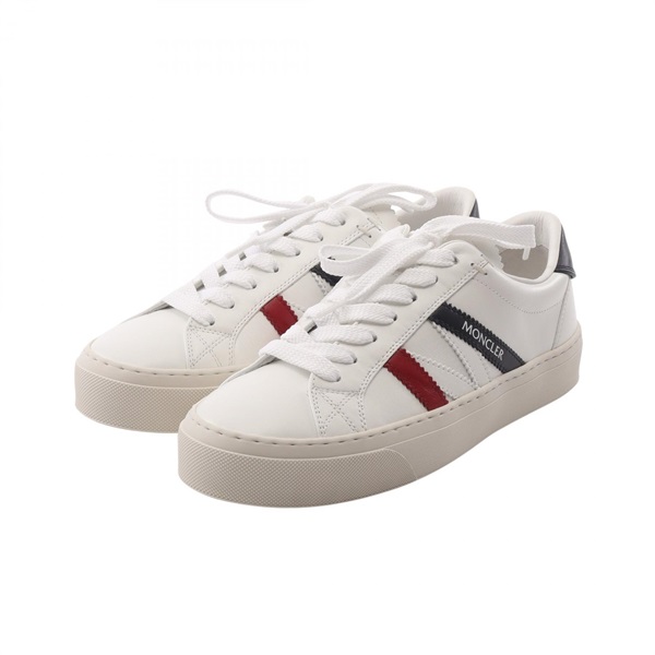 MONCLER MONACO2 sneakers 4M00160M449600138 leather White Navy Red NEW Women #38