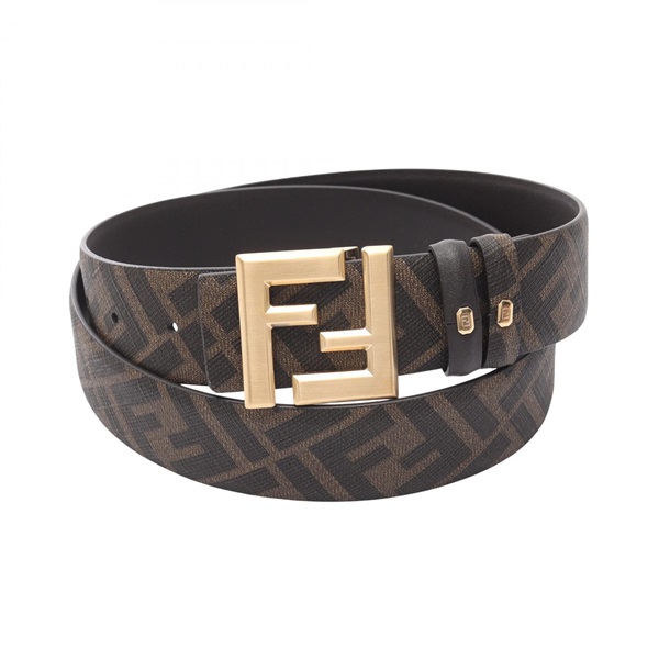 FENDI FF logo buckle belt 7C0541ASIWF1S9U90 leather Brown NEW mens