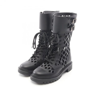Christian Dior D-TRAP Boots Leather Black Size 36 Used Women