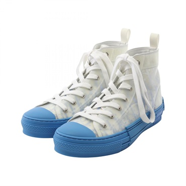 Christian Dior B23 Oblique sneakers Rubber Fabric White Blue #40 Used mens