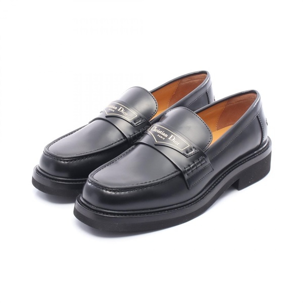 Christian Dior Loafers Flats leather Black Size 37 Used Women