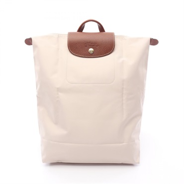 Longchamp Le Pliage Original M Rucksack Backpack 10284 canvas leather Beige NEW