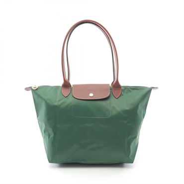 Longchamp Le Pliage Original L Tote Bag L1899089 canvas leather Green Brown NEW