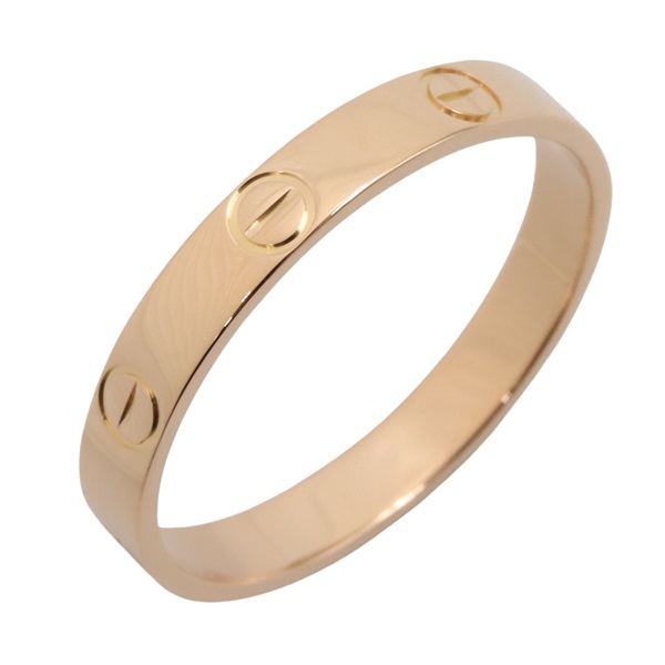 CARTIER Mini Love Ring 18KPG Pink Rose Gold Used unisex US size 9.5 #61