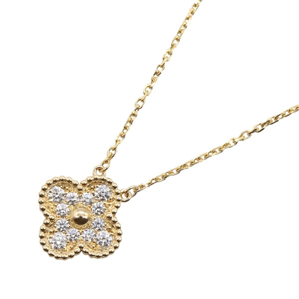 Van Cleef & Arpels Vintage Alhambra Necklace Diamond 18KYG Yellow Gold Used