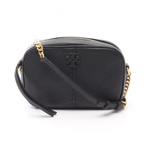 Tory Burch Mac Glow Chain Shoulder Bag 147578001 leather Black NEW crossbody