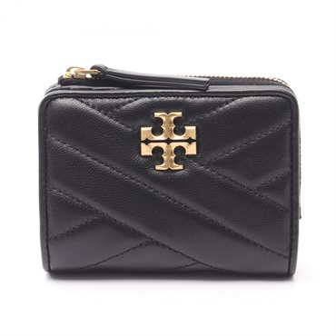 Tory Burch KIRA Bi-fold zip wallet compact purse 153121001 leather Black NEW