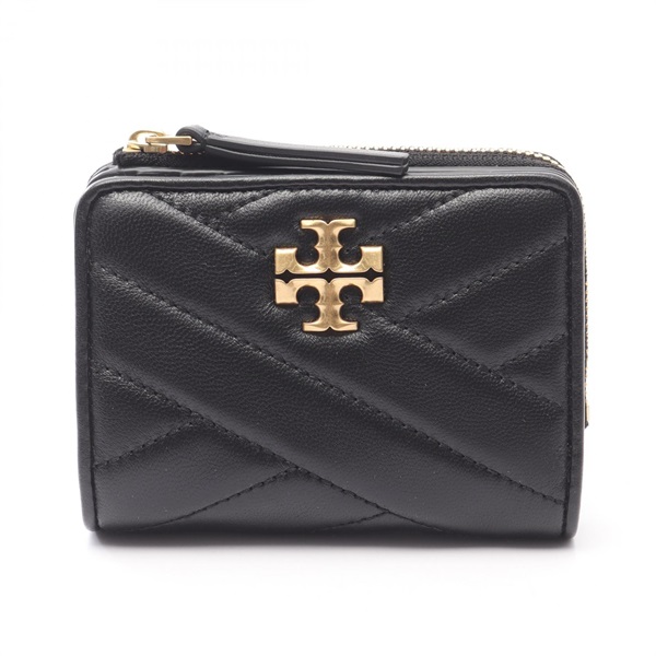 Tory Burch KIRA Bi-fold zip wallet compact purse 153121001 leather Black NEW