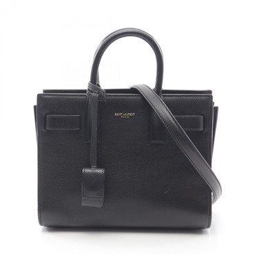 SAINT LAURENT PARIS Sac de Jour Nano Shoulder Tote Bag 340778 leather Black Used