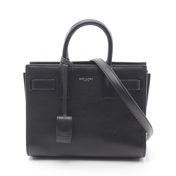 SAINT LAURENT PARIS Sac de Jour Nano Shoulder Tote Bag 340778 leather Black Used