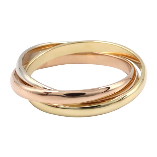 CARTIER Trinity Ring XS 18KYG 18KPG 18KWG Three gold used US size 5 #49