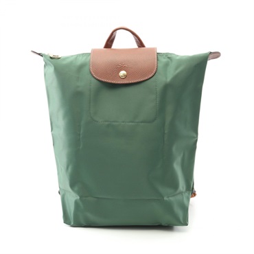Longchamp Le Pliage Original M Backpack 10284089P95 1 canvas leather Green NEW