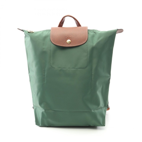 Longchamp Le Pliage Original M Backpack 10284089P95 1 canvas leather Green NEW