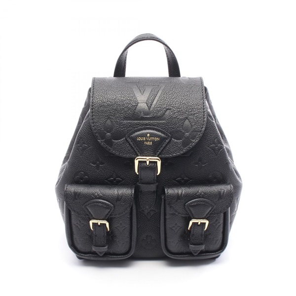 LOUIS VUITTON Backup Rucksack Backpack M47072 Monogram empreinte leather Black
