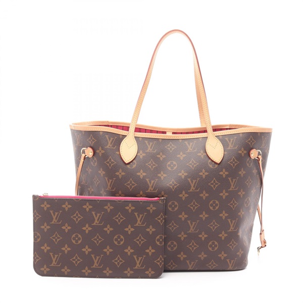 LOUIS VUITTON Neverfull MM Tote Bag M40996 Monogram canvas leather Fuschia Used