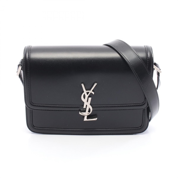 SAINT LAURENT PARIS Solferino Medium Satchel Shoulder Bag leather Black NEW YSL